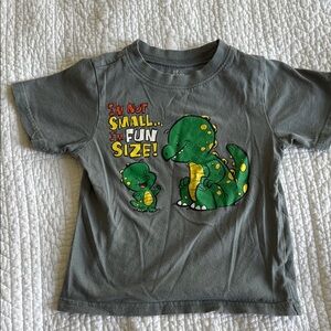 Kids Fun Dinosaur Graphic T-Shirt - Gray